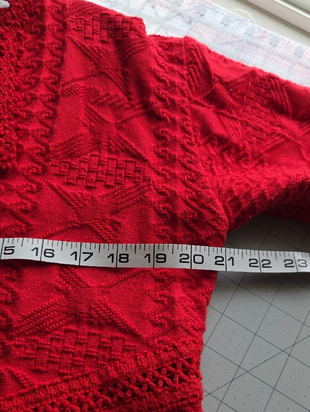 Red Textured Button-Front Knit Top - Picture 8 of 8